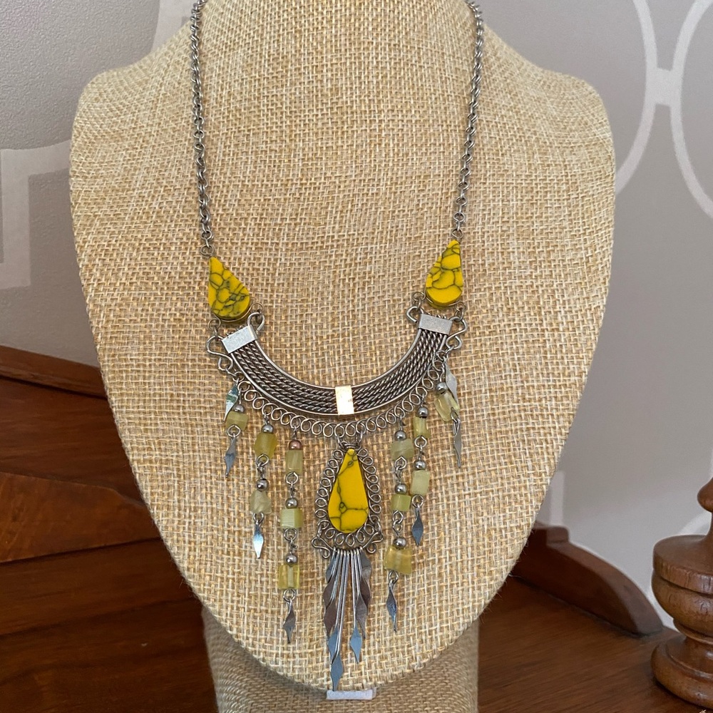 Stone boho necklace